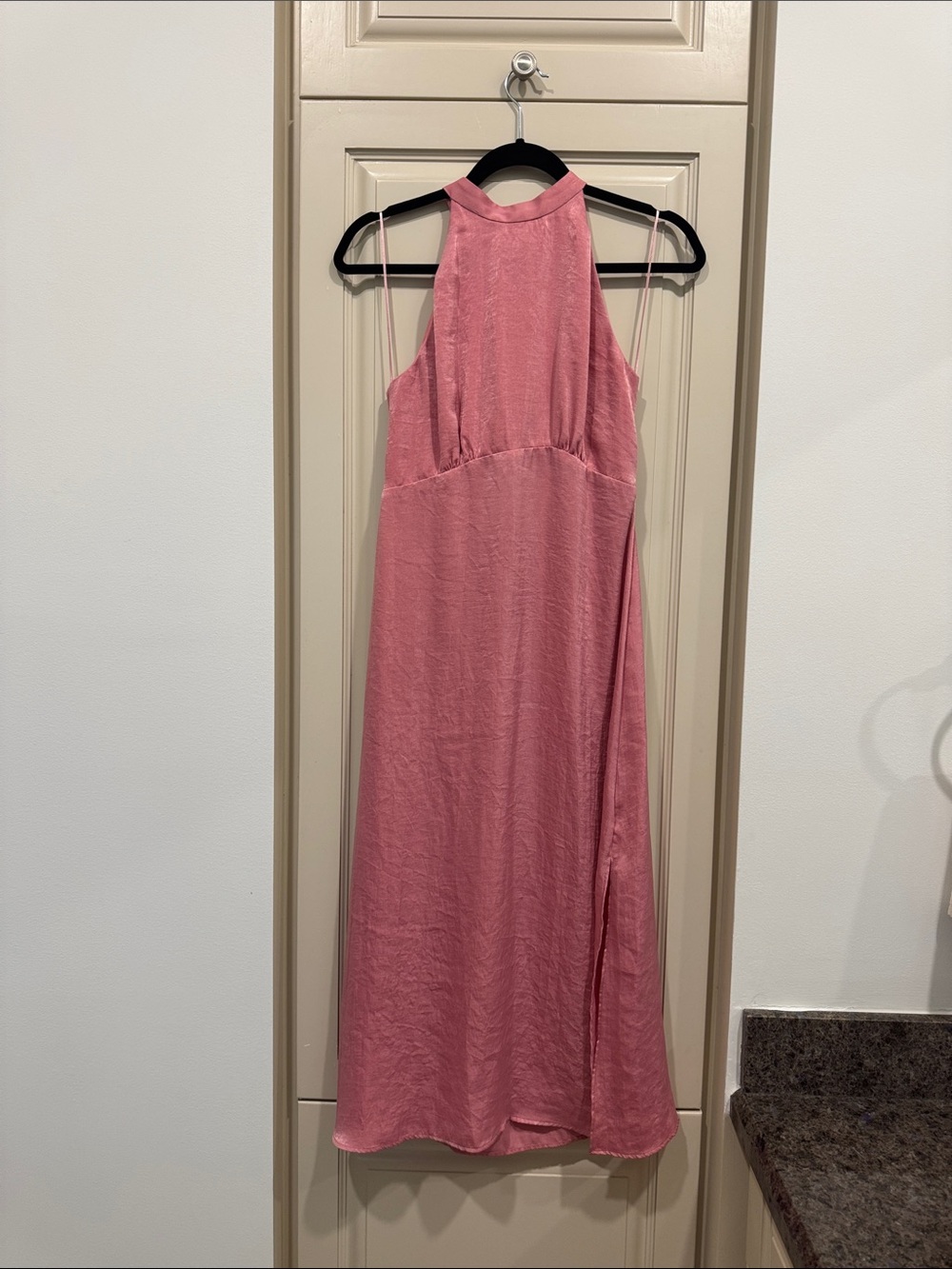 Zara Dusty Rose Halter Neck Maxi Dress